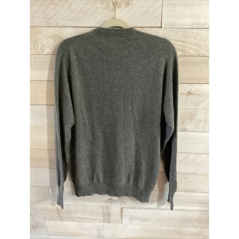 VTG Panda 100% Cashmere Sweater Size 42 Gray 70s 80s Fast Shipping - Picture 3 of 5